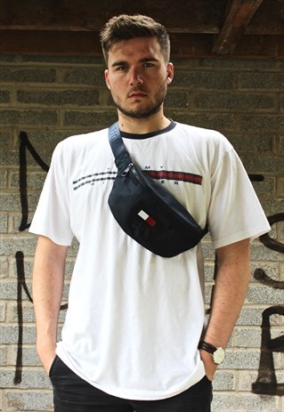 90'S RARE NAVY BUM BAG