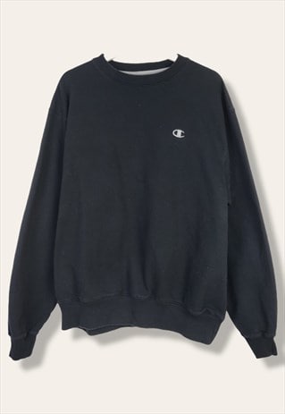 VINTAGE CHAMPION SWEATSHIRT CLASSIC Y2K IN BLACK L