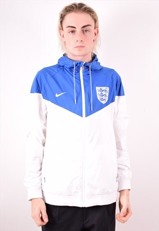 NIKE MENS VINTAGE JACKET LARGE WHITE 90S