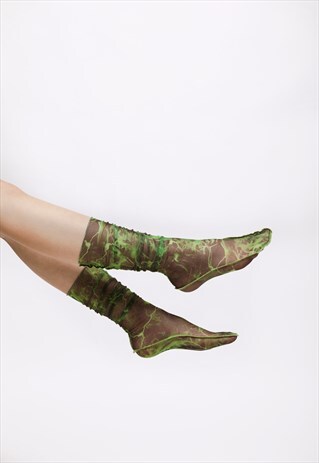 GREEN THUNDER MESH SOCKS