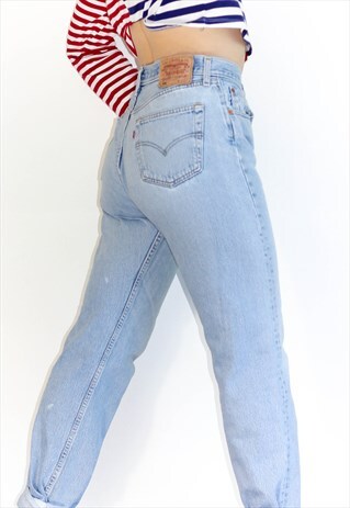 VINTAGE PERFECT FIT 501 BLUE PAINTERS STONEWASH LEVI JEANS