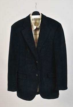 Vintage 00s velvet blazer jacket in black
