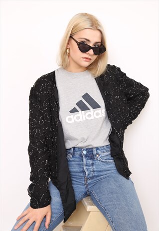 VINTAGE 80S SILK EMBELLISHED TROPHY JACKET
