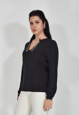 JUST CAVALLI BLACK SWEATER