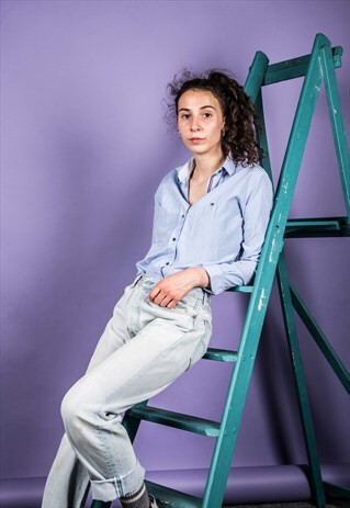 TOMMY HILFIGER VINTAGE 1990S BLUE CHECKED SHIRT