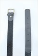 90S VINTAGE GREY ROPE LEATHER BELT (SIZE L-XL)