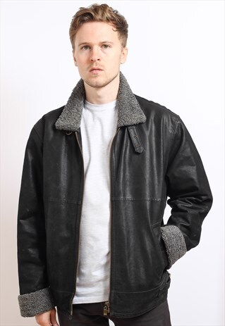 VINTAGE LEATHER AVIATOR JACKET
