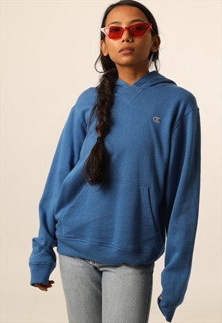 VINTAGE CHAMPION EMBROIDERED LOGO HOODIE