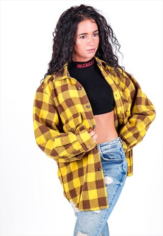 VINTAGE FLANNEL CHECKERED SHIRT S1202