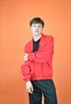 VINTAGE RED CLASSIC 80'S CARDIGAN SWEATSHIRT