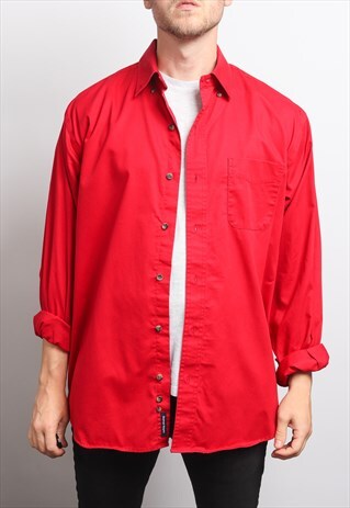 VINTAGE COTTON SHIRT RED