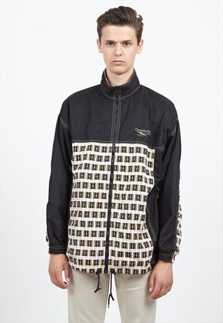 VINTAGE BLACK REEBOK ZIP TRACK JACKET