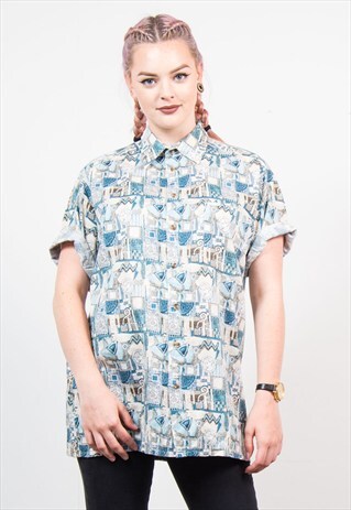 VINTAGE 90'S OVERSIZE SHORT SLEEVE SHIRT
