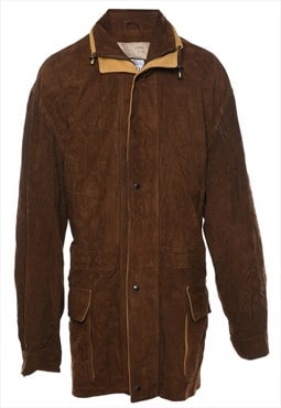Vintage Vera Pelle Brown Classic Suede Jacket - XL