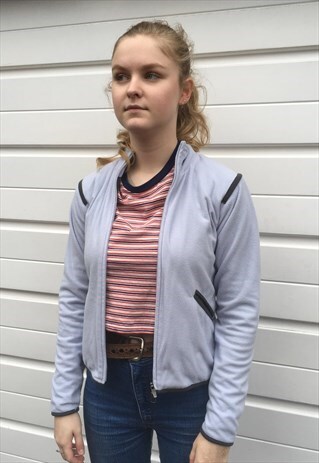 WOMENS NIKE FLEECE LIGHT BLUE JACKET ZIPPER SPORTSWEAR TOP