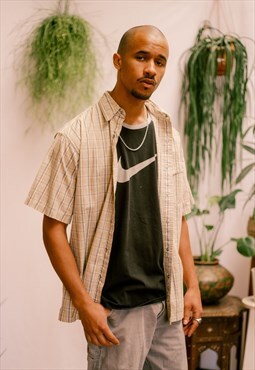 Vintage Chaps checked short sleeve shirt