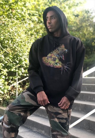BAAD HOODIE BLACK BAAD KINGDOM ( GRAPHIC VINTAGE PRINT )