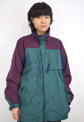 VINTAGE 90S COLUMBIA MAROON/GREEN/NAVY JACKET