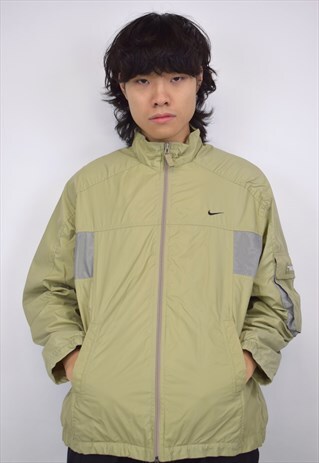 VINTAGE 90S NIKE TAUPE LINED JACKET
