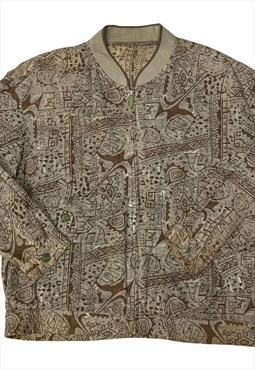 YSL Yves Saint Laurent 80s Vintage Abstract Pattern Jacket