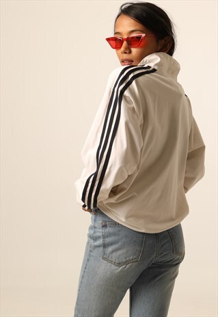 VINTAGE ADIDAS EMBROIDERED LOGO 1/4 ZIP SWEATSHIRT