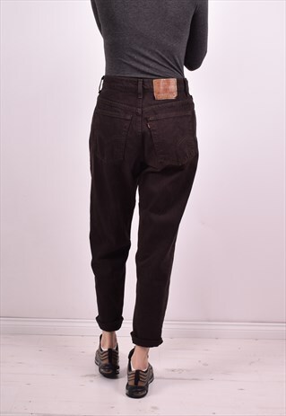LEVI'S 550 WOMENS VINTAGE JEANS W30 L30 BLACK 90'S