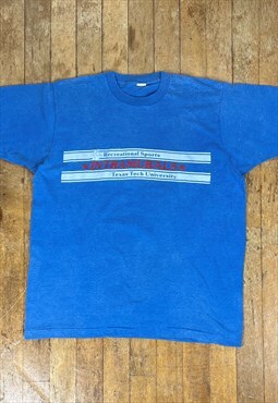 Vintage Screen Stars Blue Print Single Stitch T - Shirt 
