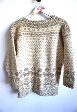 Vintage Norwegian Wool Sweater Cardigan Jumper Norway Woolen