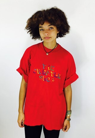 THE SWEATER SHOP EMBROIDERED T SHIRT