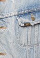 VINTAGE LEE DISTRESSED DENIM JACKET - XL