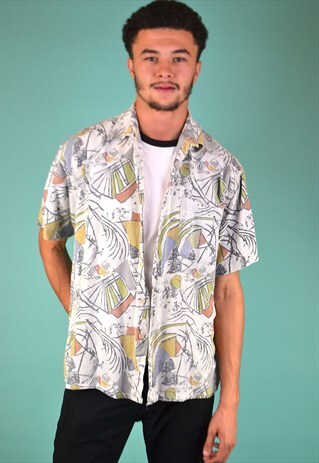 VINTAGE 90'S ABSTRACT PATTERN SHIRT