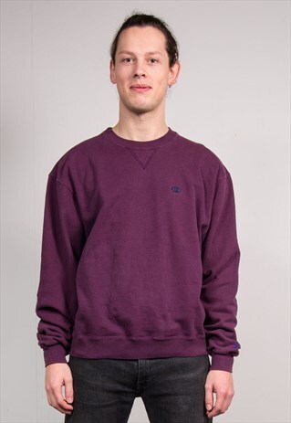 90'S VINTAGE CHAMPION PURPLE SWEATSHIRT JUMPER