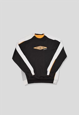 Vintage Umbro Embroidered Logo Sweatshirt in Black