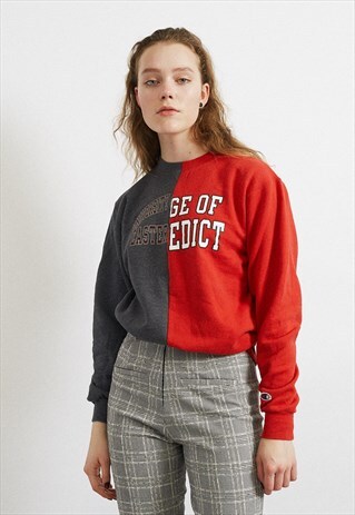 DARK GREY RED TOOTAFFY REASSEMBLED SWEATSHIRT