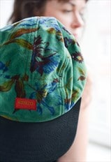 Vintage KENZO PARIS Multicolour Velvet Floral Print Cap