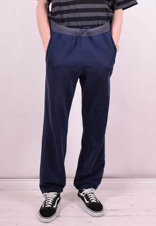 ADIDAS MENS VINTAGE TRACKSUIT TROUSERS W34 L31 BLUE 90'S