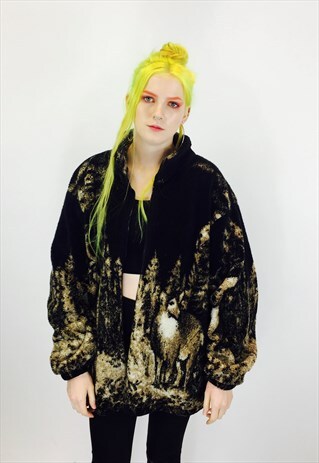 DEER TEDDY BEAR FLEECE JACKET