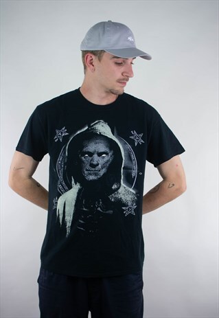 Vintage Death Devil Printed T-Shirt
