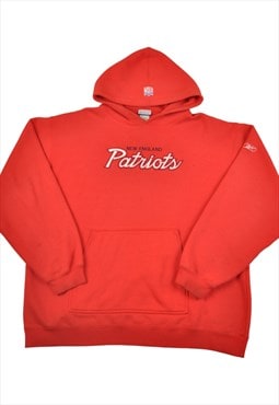 Vintage New England Patriots Reebok Hoodie Sweatshirt Red XL