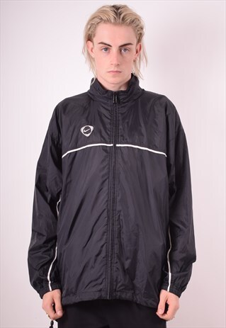 NIKE MENS VINTAGE RAIN JACKET XL BLACK 90S
