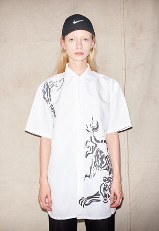 00S TRIBAL TIGER RAVE SLAVIC VELVET TECHNO UNISEX SHIRT