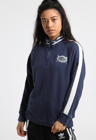 90S POLO RALPH LAUREN EMBROIDERED 1/4 ZIP SWEATSHIRT