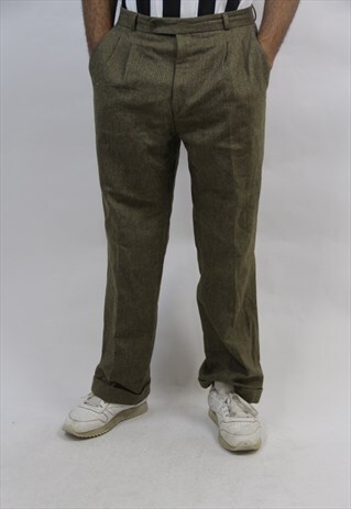 VINTAGE BEIGE WOOLEN TROUSERS