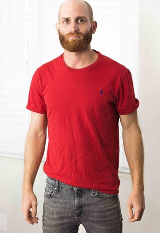 VINTAGE POLO RALPH LAUREN T-SHIRT LOGO 90S M 5.1