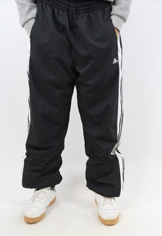 VINTAGE ADIDAS BLACK TRACKSUIT BOTTOMS