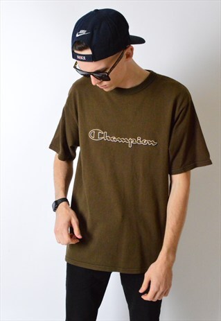 VINTAGE 90S BROWN CHAMPION T-SHIRT