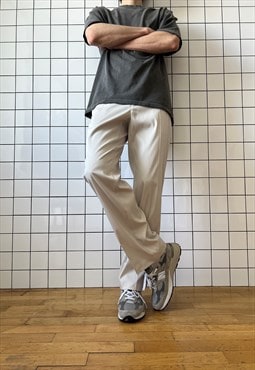 Vintage NIKE Pants Trousers Beige Y2K 