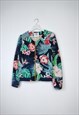 VINTAGE JACKET FLOWERS IN BLUE S