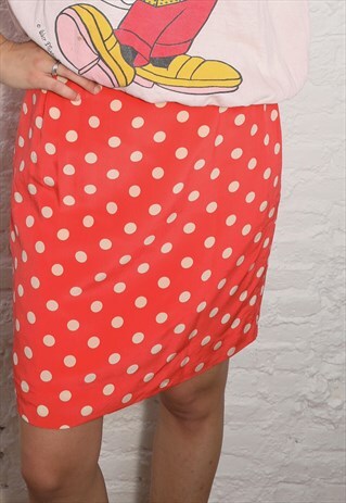 VINTAGE POLKA DOT RED SKIRT
