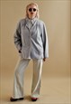 VINTAGE 60S BUTTON UP BELL JACKET WITH POCKETS IN GREY M